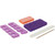 ForPro 5-Piece Pedi Kit, 100-Count, Individually-Packed Pedicure Set, Purple Pumice Pad, Wood Nail File 80/100 Grit, Mini Buffer 80/100 Grit, Wood Stick, Toe Separators