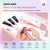 SAVILAND Hema-Free Poly Gel Nail Kit for Starter: 15 Colors Poly Gel for 28 Day Long-Lasting, Purple Cat Eye Duochrome Nail Extension Kit with Slip Solution U V Lamp, Suitable for Dance Party Nail Art