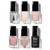 LONDONTOWN The Sophisticate Collection - Full Manicure Nail Polish Kit with Nail Hardener & Base Coat, Gel Genius Top Coat, and 4 Nail Color Shades, 0.40fl oz