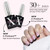 SXC Cosmetics French Tip Press On Nails – Black Series, Extra Short Square, X-Pro Tips Starter Kit | 150PCS, 15 Sizes, 5 Styles, Beginner-Friendly