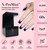SXC Cosmetics French Tip Press On Nails – Black Series, Extra Short Square, X-Pro Tips Starter Kit | 150PCS, 15 Sizes, 5 Styles, Beginner-Friendly