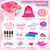 Kids Foot Spa & Nail Kit - Kids Spa Day Kit for Girls with Mask Foot Bath and Nail Dryer - Manicures Pedicure Toy Set Nails Art Salon Girl Stuff - Christmas Birthday Gifts for 6 7 8 9 10-12 Year Old