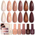 Beetles Brown Gel Polish Set - Brownie Bliss 6 Colors Nude Beige Taupe Cocoa & Rose Gold Pearl Shimmer Gel Nail Polish, Soak Off UV Led Lamp Needed Manicure DIY Salon Home Gifts for Women
