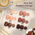 Beetles Brown Gel Polish Set - Brownie Bliss 6 Colors Nude Beige Taupe Cocoa & Rose Gold Pearl Shimmer Gel Nail Polish, Soak Off UV Led Lamp Needed Manicure DIY Salon Home Gifts for Women
