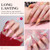 COSCELIA 50PC Poly Nail Gel Kit Starter Kit with Drill and Lamp 15 Colors 16ML Nail Extension Gel for Beginners All Season Nail Decorations Poly Extension Kit Gifts for Women