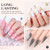 COSCELIA 50PC Poly Nail Gel Kit Starter Kit with Drill and Lamp 15 Colors 16ML Nail Extension Gel for Beginners All Season Nail Decorations Poly Extension Kit Gifts for Women