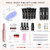COSCELIA 50PC Poly Nail Gel Kit Starter Kit with Drill and Lamp 15 Colors 16ML Nail Extension Gel for Beginners All Season Nail Decorations Poly Extension Kit Gifts for Women