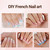 Misssix XBASICTIPS French Tip Press On Nails, 600 Pcs Short Square French Gel Nail Tips, 20 Colors Fake Nails Starter Kit with U V Lamp, Top Coat and Gel Glue for Nail Art DIY 15 Sizes