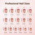 Misssix XBASICTIPS French Tip Press On Nails, 600 Pcs Short Square French Gel Nail Tips, 20 Colors Fake Nails Starter Kit with U V Lamp, Top Coat and Gel Glue for Nail Art DIY 15 Sizes