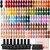 GAOY 108 Pcs Gel Nail Polish Set, 100 Colors All Season Gel Polish Kit Red White Black Purple Green with 8 Pcs Soak off Base Glossy Matte Top Coat & Builder for Nail Art DIY Manicure at Home