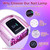 PURTATO Professional Rechargeable 96W UV LED Portable Cordless UV Light for Nail Lamp Machine with Removable Stainless Steel Bottom,4 Timer Setting and Smart Sensor Nail Dryer (Plating Pink)