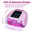 PURTATO Professional Rechargeable 96W UV LED Portable Cordless UV Light for Nail Lamp Machine with Removable Stainless Steel Bottom,4 Timer Setting and Smart Sensor Nail Dryer (Plating Pink)