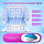 HUGMAPLE Cordless UV LED Nail Lamp with Sparkling Silver Diamond, 72W Rechargeable Nail Dryer for Gel Nails, Fast Curing Light with 4 Timer Settings, Mirror Base, Touch Control for Salon & Home