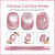 CANNI 8 Pcs 9 ML Cat Eye Gel Nail Polish Set, Red Pink Blue Green Yellow Glitter Rainbow Holographic Cat Eye Gel Polish Kit with Magnet Shimmer Colors Nail Art Manicure Salon DIY Gifts