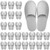 Geyoga Women's Slipper, Light Gray, One Size, Disposable Guest Slipper for Hotels, Spas, Weddings, 24 Pieces