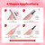 Beetles 22 Pcs HEMA-Free Gel Nail Polish Kit with U V Light - 6 Color Pink Black White Red Shiver Glitter Gel Polish Set Timeless Charm Gift-Ready Package Salon Manicure Kit Gifts for Women
