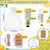 Dansib 24 Sets Lemon Hand Cream and Lip Balm Gift Lemon Bridal Baby Shower Party Supply Travel Size Hand Lotion and Lip Balm Bulk with Organza Bag and Tag Wedding Baby Shower Party