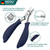 DEOU Podiatrist Toenail Clippers Ingrown Toenail Tools for Thick Nails and Inlaid Nails,Manicure and Pedicure Clippers,Heavy Duty Nail Clippers, Pedicure Tools (Dark Blue+Nail Remover)