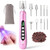 Pro Nail Drill Kit, Electric Nail File with UV Dryer Lamp & LED Light, 10000RPM Low Vibration & Noise, 10 Speeds, 3000mAh Cordless Nail dremel, Toenail Grinder for Manicure Pedicure Home Use, Pink