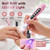 Pro Nail Drill Kit, Electric Nail File with UV Dryer Lamp & LED Light, 10000RPM Low Vibration & Noise, 10 Speeds, 3000mAh Cordless Nail dremel, Toenail Grinder for Manicure Pedicure Home Use, Pink