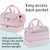 VOFIpremiAm Nail Polish Organizer Case Fits 1 Nail Lamp and 50 Bottles,Waterproof Nail Organizers and Storage with Side Pockets for Nail Polish Remover,Manicure Tools (Patented,Bag Only)-Pale Pink