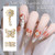 HNUIX Nail Charms and Gems - Gold Copper Zircon, Multiple Shapes Dangle, Metal Jewelry Rhinestones for Nails 22Pieces