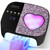 LIMEGIRL UV LED Nail Lamp Kit for Gel Polish Professional Fast Curing Black Dryer Light Set with 4 Timer Settings Cordless Rechargeable Nail Art Cure Machine for Manicure Pedicure at Home and Salon