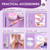 SAVILAND Builder Gel Nail Kit with Nail Drill - 3 Pcs Hard Gels for Nails(VE&VB5&Kerain) Clear Pink Nudes Builder Gel with Lamp Brush Nails Strengthener Gels for Extension Shaping DIY at Home Salon