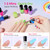 Morovan Nail Polish Set Fingernail: 2026 Spring Summer Gift 45PC Nail Polish Kit with 2-in-1 Base Top Coat Bright Air Quick Dry Glitter Regular Pack Finger Nail Art DIY Home for Women Girls 0.27 FIoz