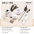 MIZHSE Solid Builder Nail Gel Kit with Nail Drill, Clear White 3D Sculpting Gel for NailS Art with U V Lamp Brush for Nails Extension Home Salon DIY Manicure