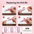 Cordless Electric Nail Drill Professional, Rechargeable Nail File Machine for Acrylic Nails & Gel Polish, Portable Manicure & Salon Nail Kit for Home Use (Pink)