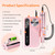 Cordless Electric Nail Drill Professional, Rechargeable Nail File Machine for Acrylic Nails & Gel Polish, Portable Manicure & Salon Nail Kit for Home Use (Pink)