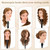 Mannequin Head with 100% Real Hair, TopDirect 18" Brown Real Hair Cosmetology Manikin Head Hairs Styling Hairdressing Practice Training Doll Heads with Clamp Holder and Tools