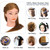 Mannequin Head with 100% Real Hair, TopDirect 18" Brown Real Hair Cosmetology Manikin Head Hairs Styling Hairdressing Practice Training Doll Heads with Clamp Holder and Tools