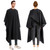 izzycka 5 Pack Barber Cape for Men, Salon Large Hair Cutting Cape, 64"x56" Nylon Waterproof Haircut Cape with Adjustable Snap Closure Color Capes, Professional Stylist Hairdresser Apron Adults -Black