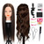 Opini 26”-28”Mannequin Head 80% Real Hair Manikin Head Cosmetology Doll Head for Styling Mannequin Head Human Hair (#4 Dark Brown)