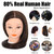 Opini 26”-28”Mannequin Head 80% Real Hair Manikin Head Cosmetology Doll Head for Styling Mannequin Head Human Hair (#4 Dark Brown)