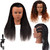 18 Inch 100% Real Hair Mannequin Head Training Head Manikin Cosmetology Doll Head for Hairdresser Practice Braiding Hair Styling with Clamp stand