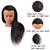 18 Inch 100% Real Hair Mannequin Head Training Head Manikin Cosmetology Doll Head for Hairdresser Practice Braiding Hair Styling with Clamp stand