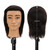 Sirydtm 12" Male Mannequin Head with 100% Real Human Hair for Barber Exam & Styling Practice Training, Professional Haircut Manikin Doll Head with Free Clamp Stand, Deep Black