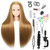 Headdoll 26"-28" Mannequin Head Styling Mannequin Head for Hair Styling and Free Table Stand Training Head Manikin Cosmetology Doll Head with Long Fiber Hair Hairdresser Practice Head for Stylist