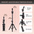 YODIDI Mannequin Head with 100% Human Hair, Manikin Head Human Hair Cosmetology Doll Head for Hair Styling Hairdresser Practice Braiding with Table Clamp Stand and Tools (16 inch + tripod)