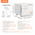 VEVOR Hot Towel Warmer, 8L Small Towel Warmer Cabinet with Clip & Stainless Steel Rack, Holds up 12 Towels, Portable All-Round Heating Cabinet for Spa, Barber, Manicures, Massage, Salon, White
