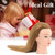 28Inch 80% Real Hair Mannequin Head, Cosmetology Mannequin Head with Hair for Braiding Curling Cuting, Table Clamp Styling Set(Blonde)