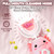 ELOTAME Kids Electric U Shaped Toothbrush - Axolotl Kids Cartoon Sonic Automatic Toothbrush with 6 Brush Heads Full Mouth 6 Cleaning Modes - Age2-15 Pink