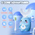 ELOTAME Kids Electric U Shaped Toothbrush - Axolotl Kids Cartoon Sonic Automatic Toothbrush with 6 Brush Heads Full Mouth 6 Cleaning Modes - Age2-15 Blue