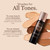 LUMINESS Transfer Resistant Airbrush Body Coverage Perfector/w Kabuki Brush - Tattoo Cover Up Makeup Waterproof Full Coverage Foundation for Leg and Body, Bronzer & Tattoo Concealer, 18-Hour Wear