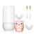 Kids Electric Toothbrushs U Shaped sonic Automatic Toothbrush with 4 Brush Heads, Six Cleaning Modes,Cartoon deer Modeling , full mouth toothbrush for baby