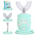 KAQINWX Kids U Shaped Electric Toothbrush for Age 2-12, Rechargeable Toddler Toothbrush with Smart Timer & 3 Clean Modes, Cat's Claw Design, IPX7 Waterproof, 3 Brush Heads & 360°Cleaning
