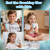 KAQINWX Kids U Shaped Electric Toothbrush for Age 2-12, Rechargeable Toddler Toothbrush with Smart Timer & 3 Clean Modes, Cat's Claw Design, IPX7 Waterproof, 3 Brush Heads & 360°Cleaning